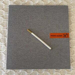 Gray Photo Album with Pen 60 Pages